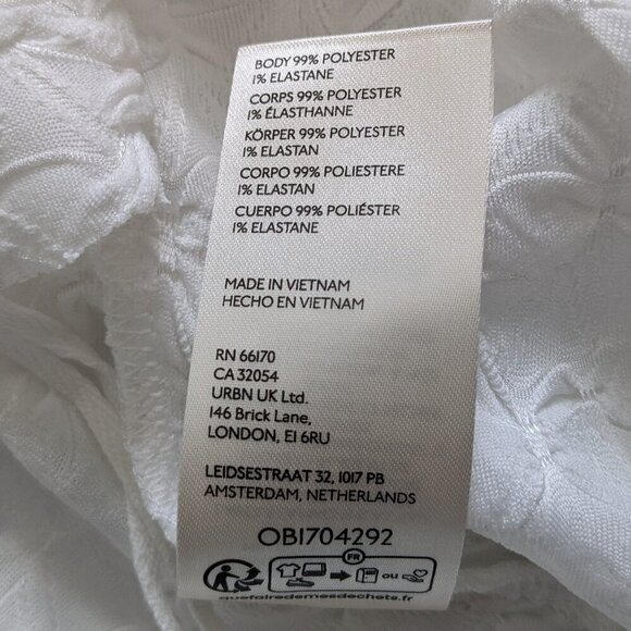 Free People Tank Top Size XL White Crossback Textured Sleeveless MyKonos NWT - Picture 13 of 16